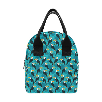 Toucan Parrot Pattern Print Insulated Lunch Bag