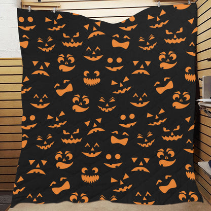 Halloween Pattern Print Design 02 Premium Quilt
