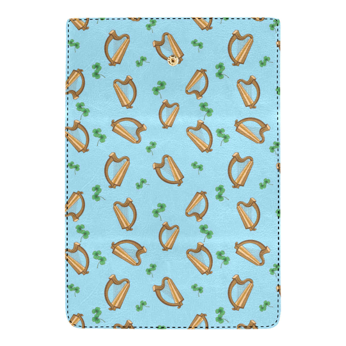 Harp Pattern Print Design 01 Women's Trifold Wallet