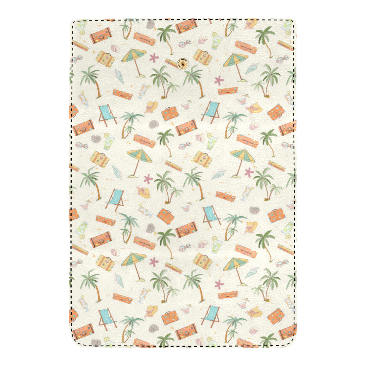 Beach Themed Pattern Print Design 05 Women's Trifold Wallet