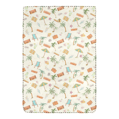 Beach Themed Pattern Print Design 05 Women's Trifold Wallet