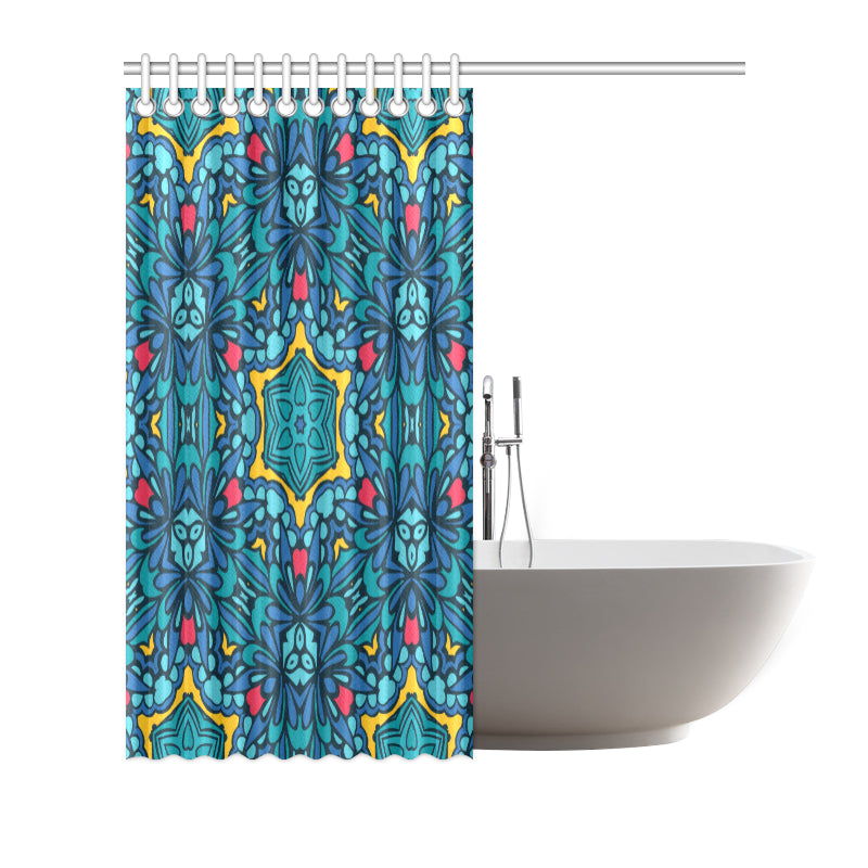 Kaleidoscope Pattern Print Design 04 Shower Curtain