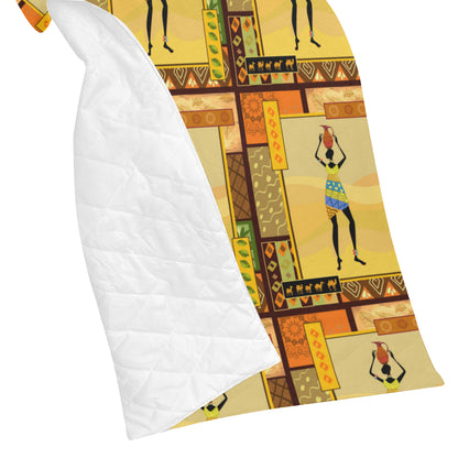 African Girl Design Premium Quilt