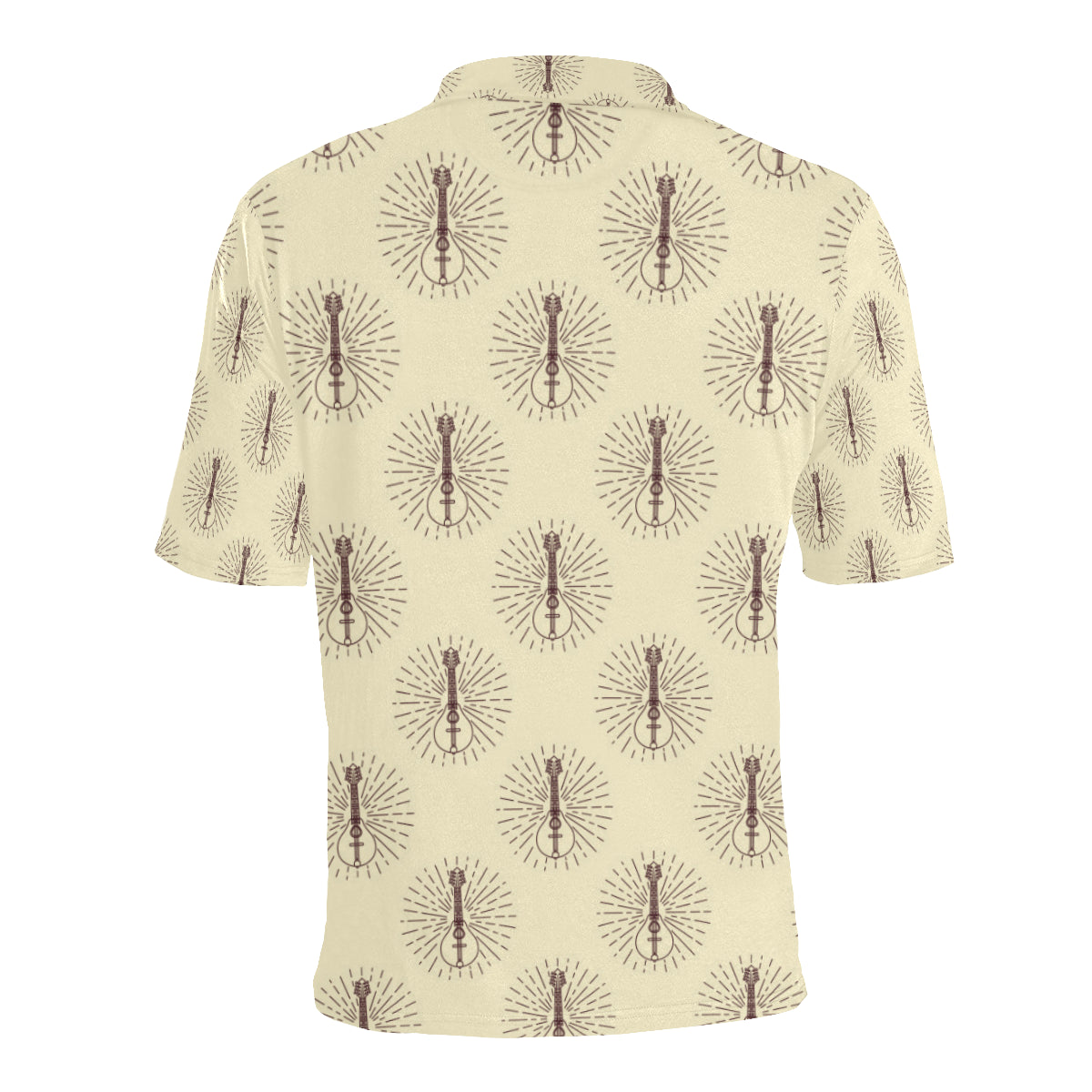 Mandolin Pattern Print Design 02 Men Polo Shirt