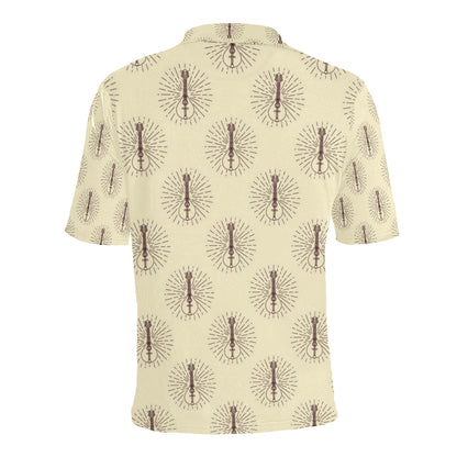 Mandolin Pattern Print Design 02 Men Polo Shirt