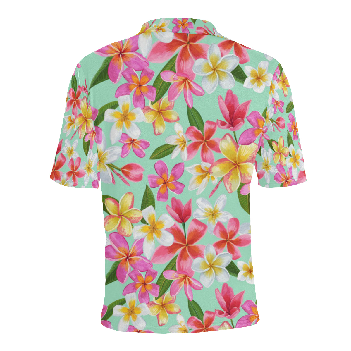 Plumeria Pattern Print Design PM014 Men Polo Shirt