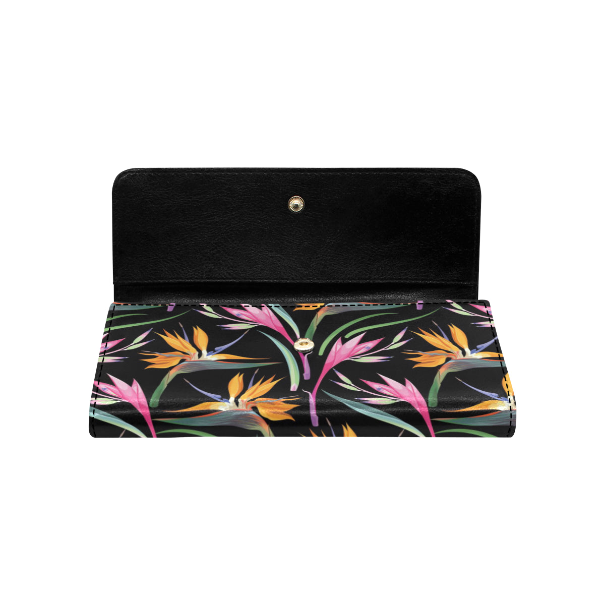 Tropical Flower Pattern Print Design TF017 Women's Trifold Wallet