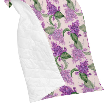 Lilac Pattern Print Design LI02 Premium Quilt