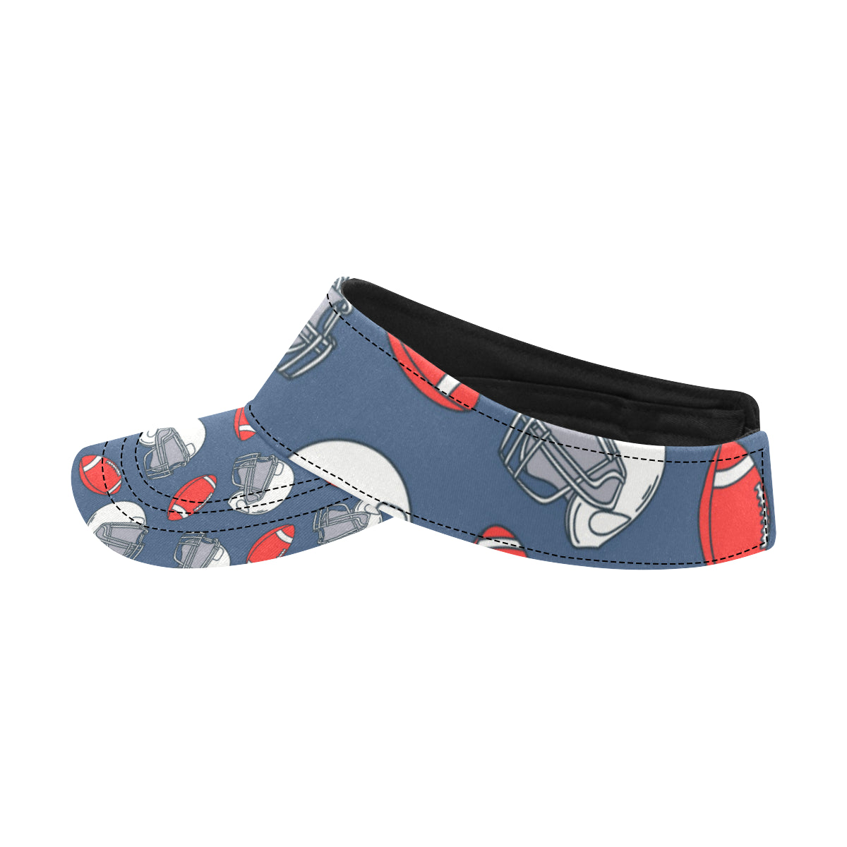 American Football Helmet Design Pattern Unisex Sun Visor