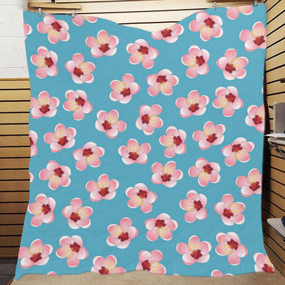 Cherry Blossom Pattern Print Design CB09 Premium Quilt