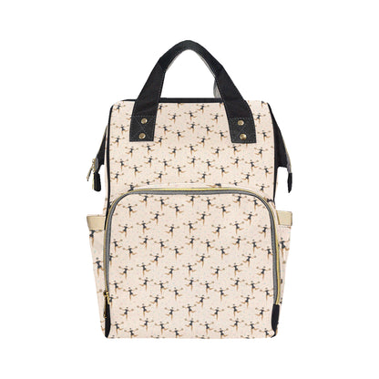 Cheerleader Pattern Print Design 03 Diaper Bag Backpack