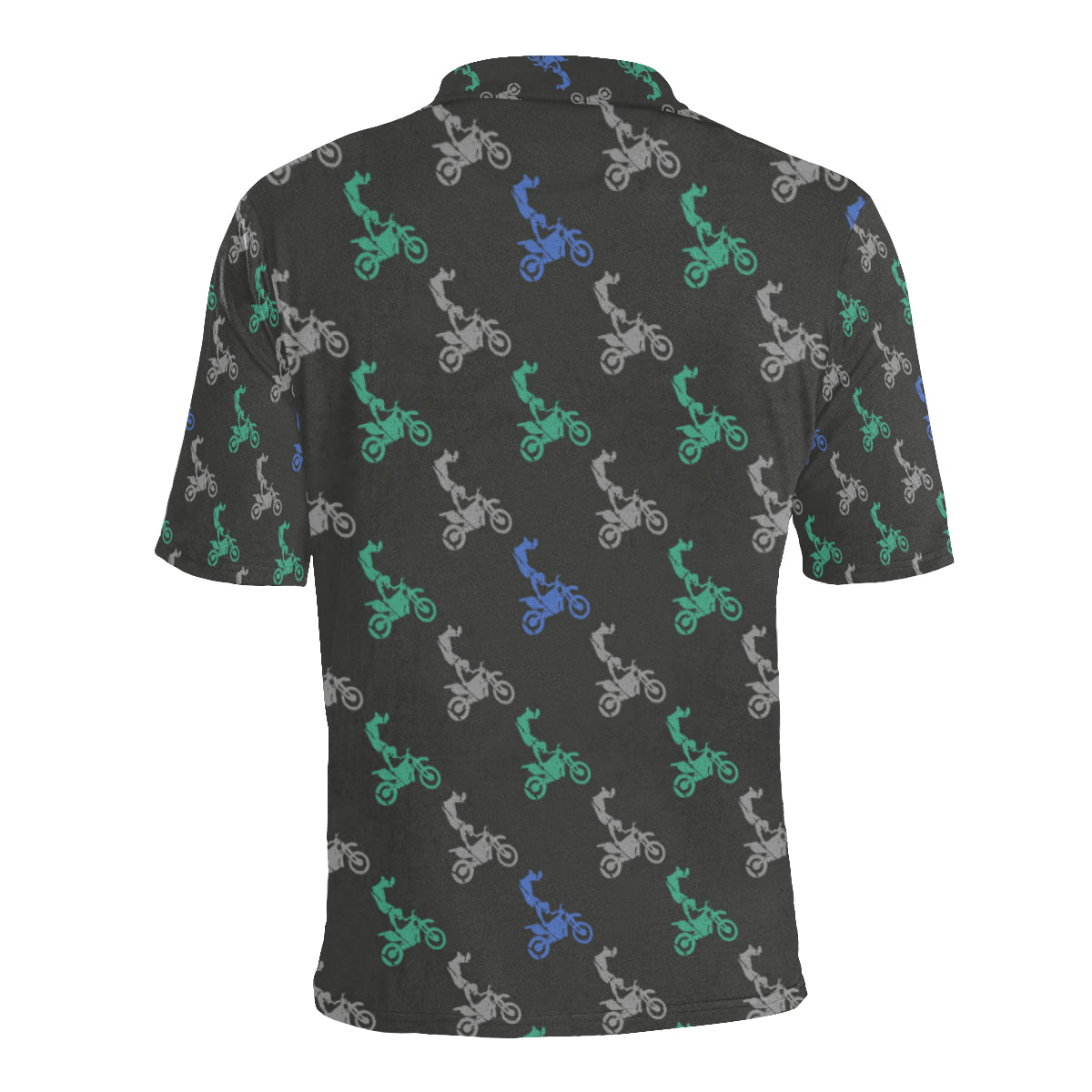 Motocross Pattern Print Design 02 Men Polo Shirt
