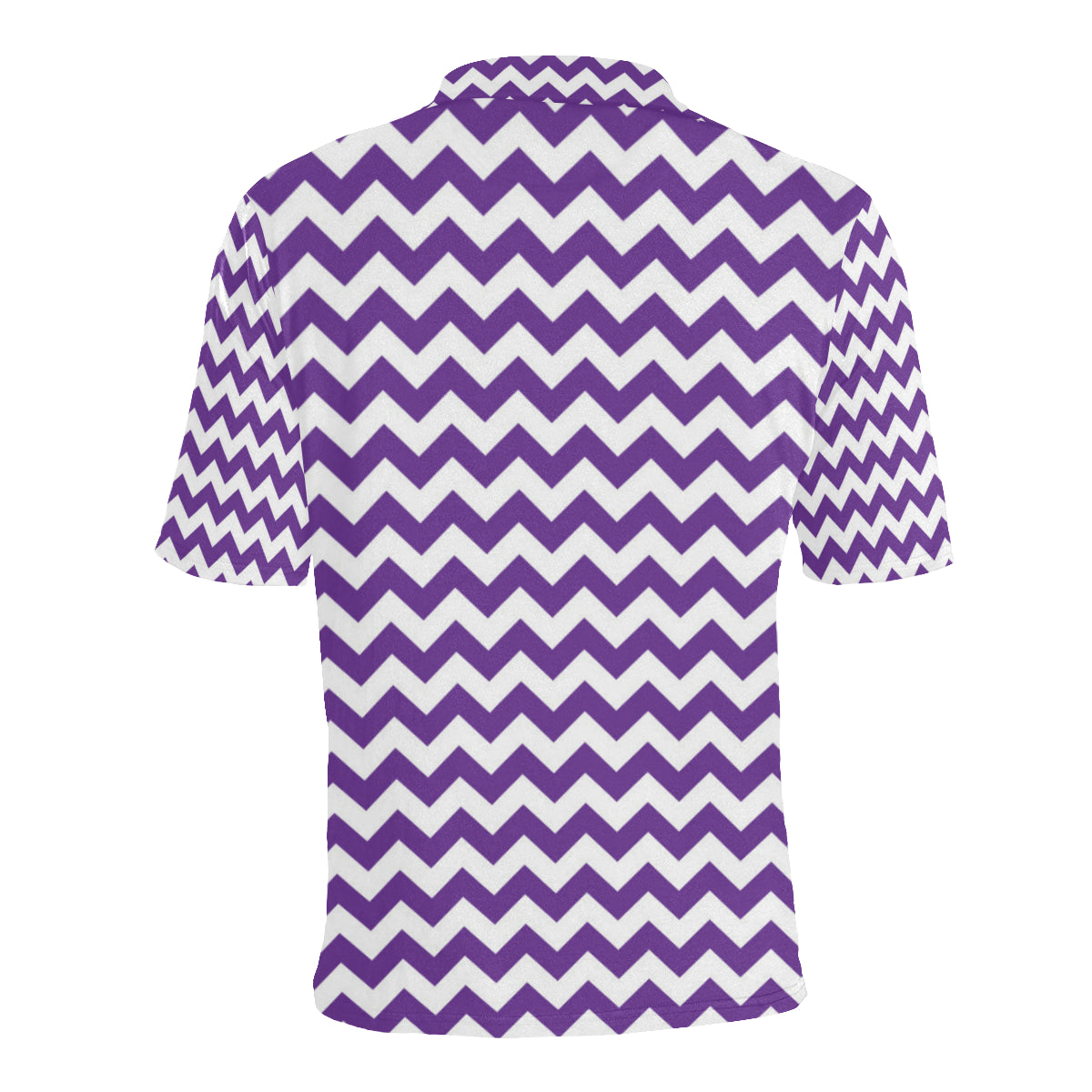 Chevron Purple Pattern Print Design 03 Men Polo Shirt