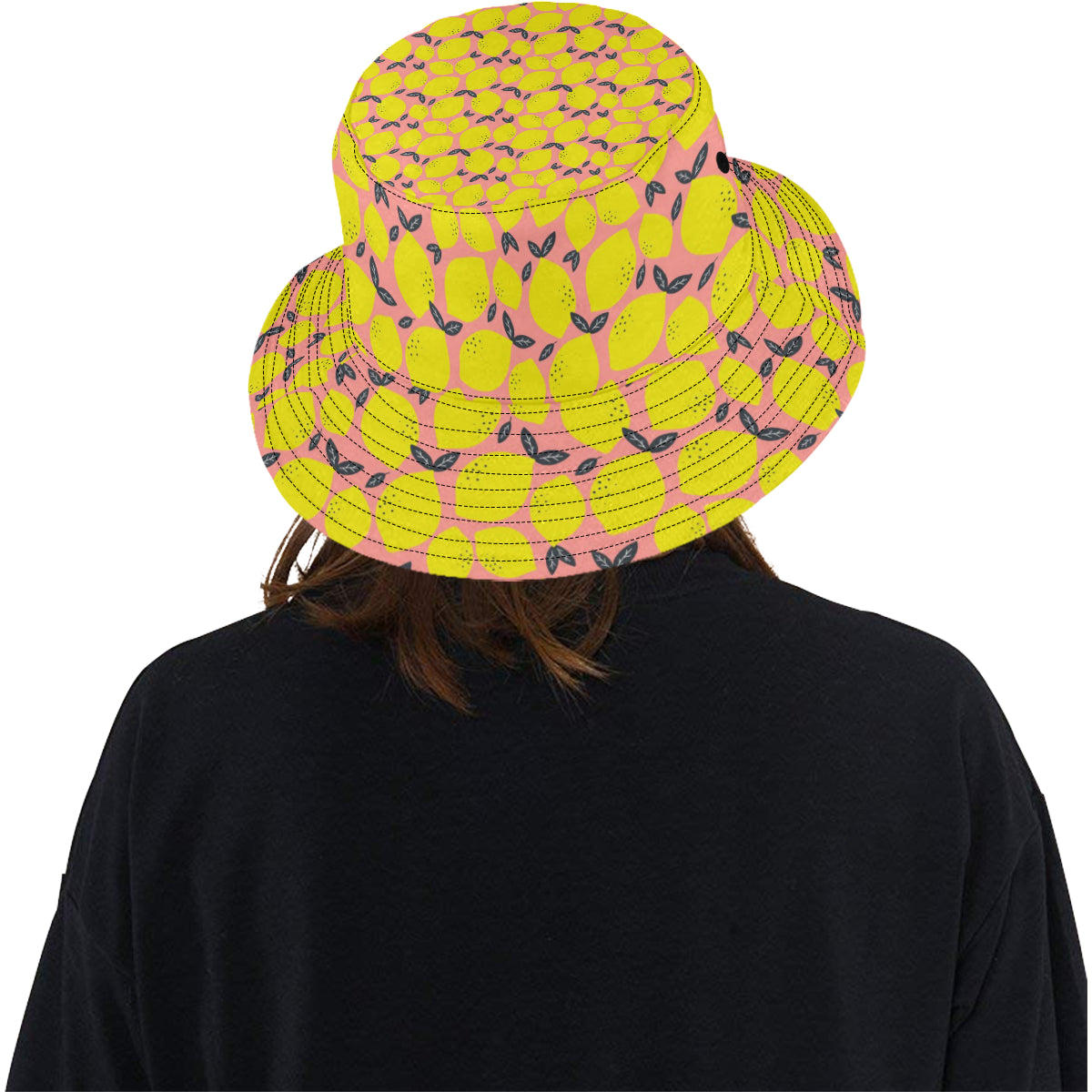 Lemon Pattern Print Design LM03 Unisex Bucket Hat