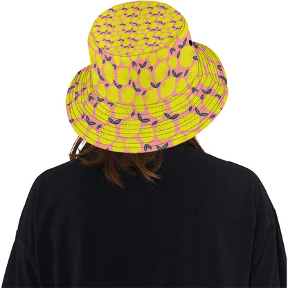 Lemon Pattern Print Design LM03 Unisex Bucket Hat