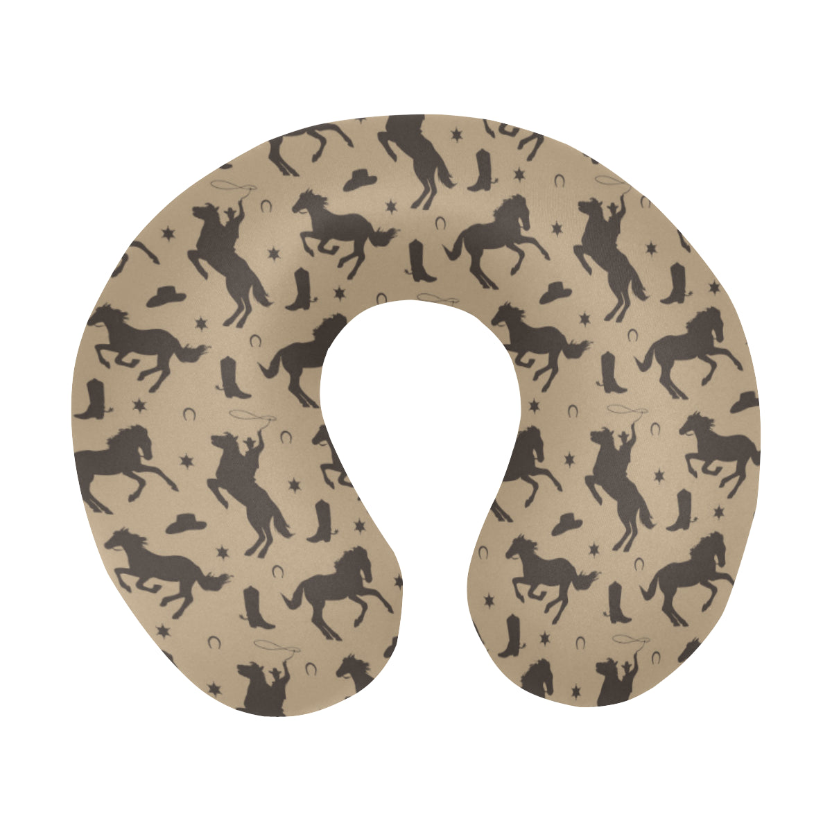 Cowboy Pattern Print Design 05 U-Shaped Travel Neck Pillow