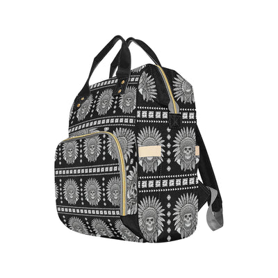 Native American Indian Skull Diaper Bag Backpack