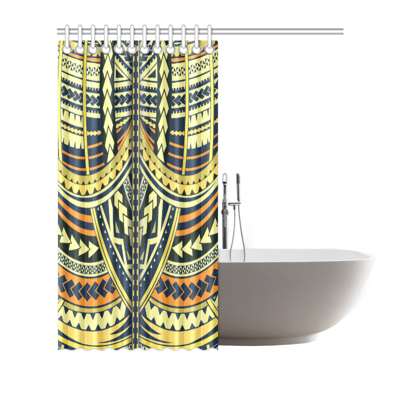 Polynesian Tattoo Print Shower Curtain
