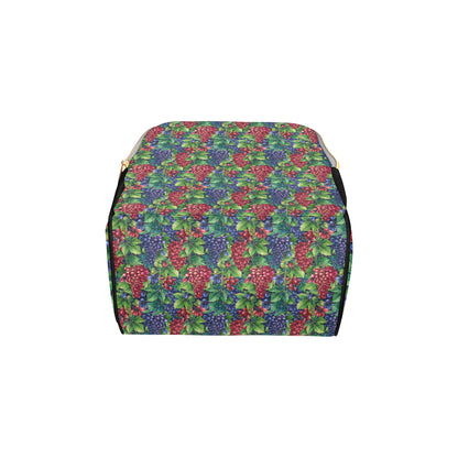 Grape Pattern Print Design GP02 Diaper Bag Backpack