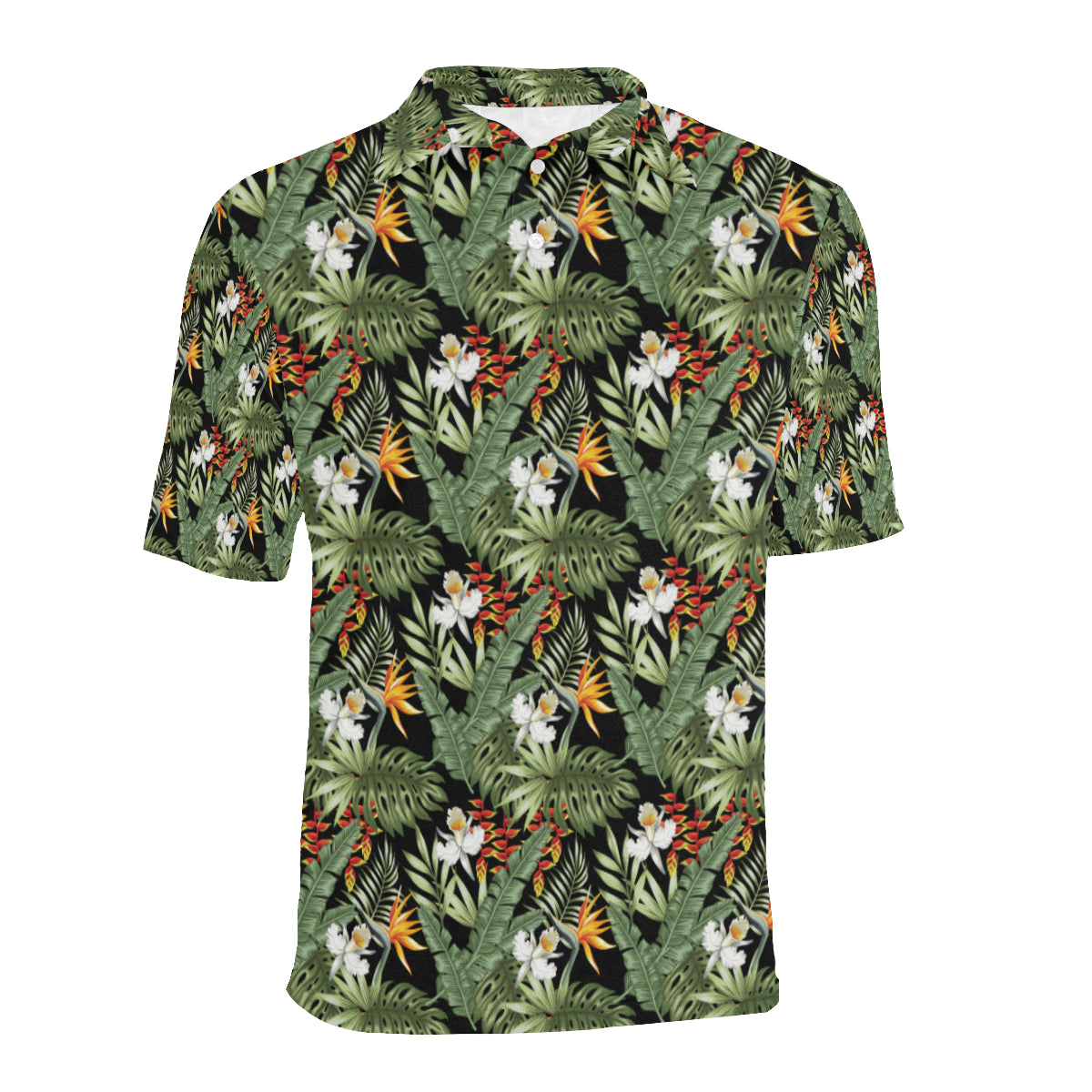 Bird Of Paradise Pattern Print Design 02 Men Polo Shirt