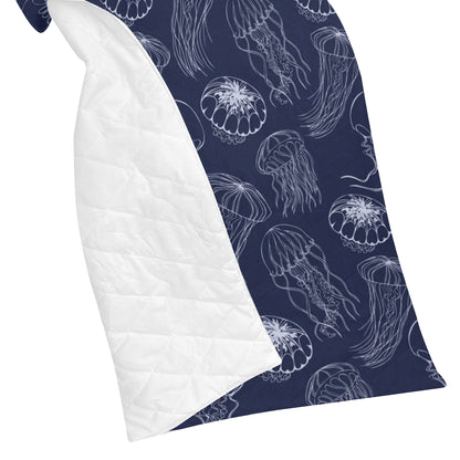 Jellyfish Pattern Print Design 05 Premium Quilt