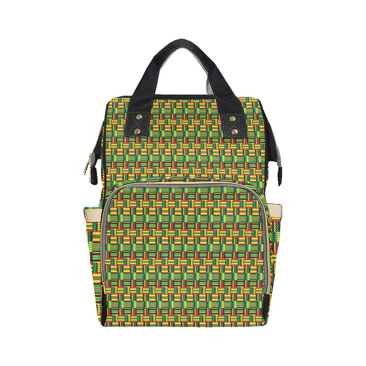 African Zip Zag Print Pattern Diaper Bag Backpack