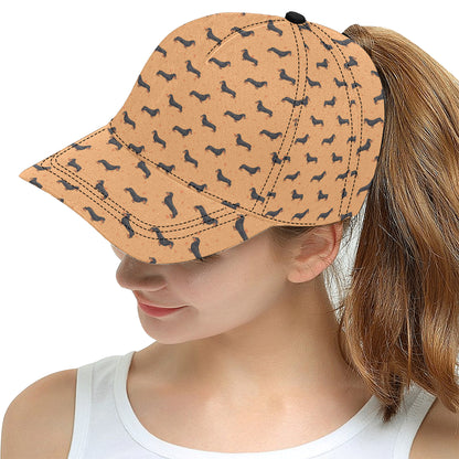 Dachshund Draw Print Pattern Snapback Cap