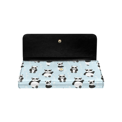 Panda Pattern Print Design A01 Women's Trifold Wallet