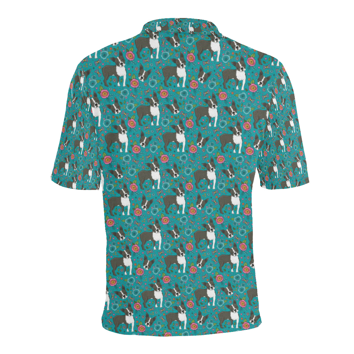 Boston Terrier Pattern Print Design 07 Men Polo Shirt