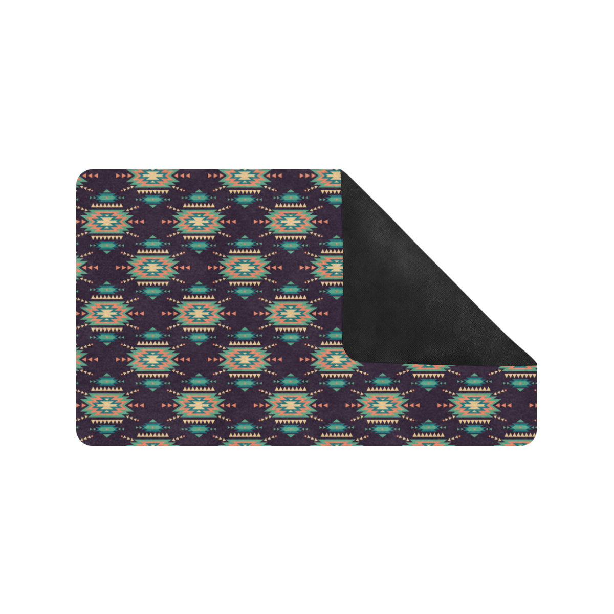 Navajo Geometric Style Print Pattern Rubber Doormat