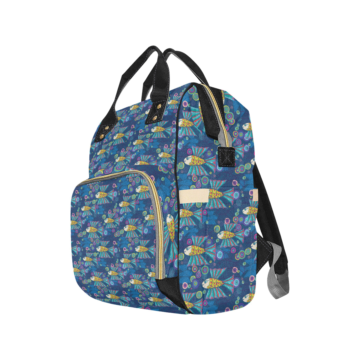 Flying Fish Pattern Print Design 01 Diaper Bag Backpack