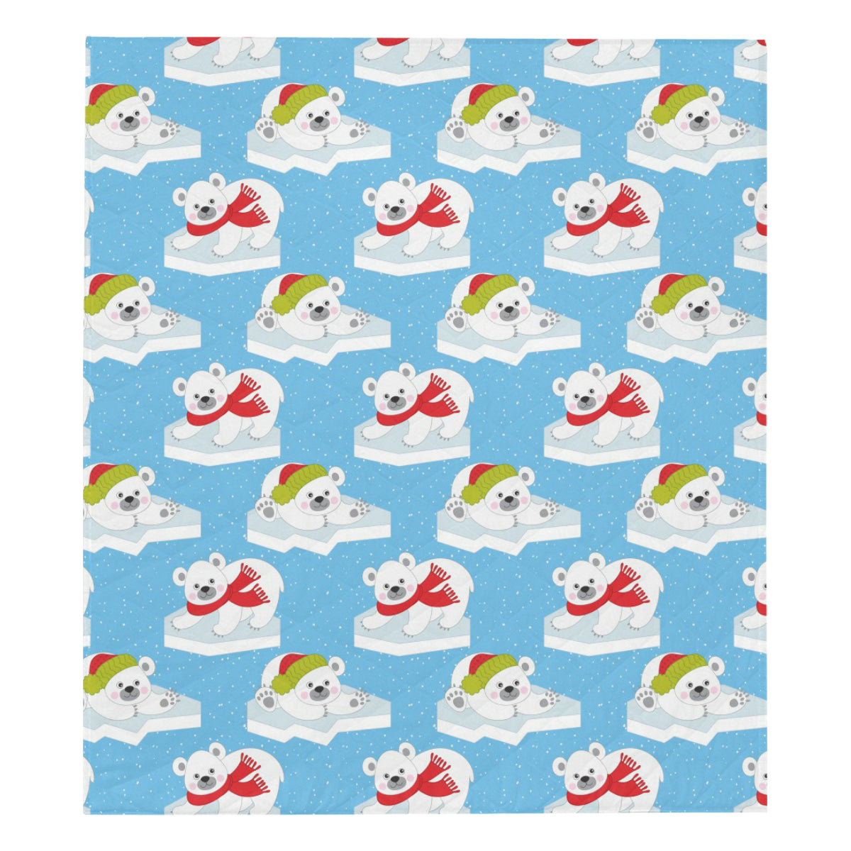 Polar Bear Pattern Print Design PB06 Premium Quilt