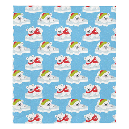 Polar Bear Pattern Print Design PB06 Premium Quilt