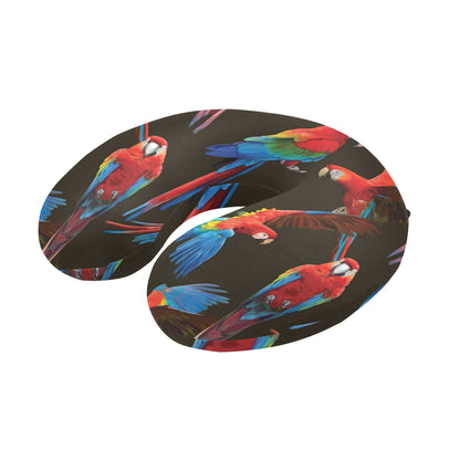 Macaw Pattern Print Design 04 U-Shaped Travel Neck Pillow