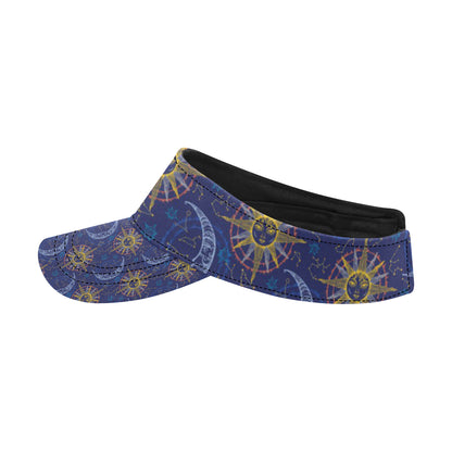 Celestial Moon Sun Pattern Print Design 01 Unisex Sun Visor