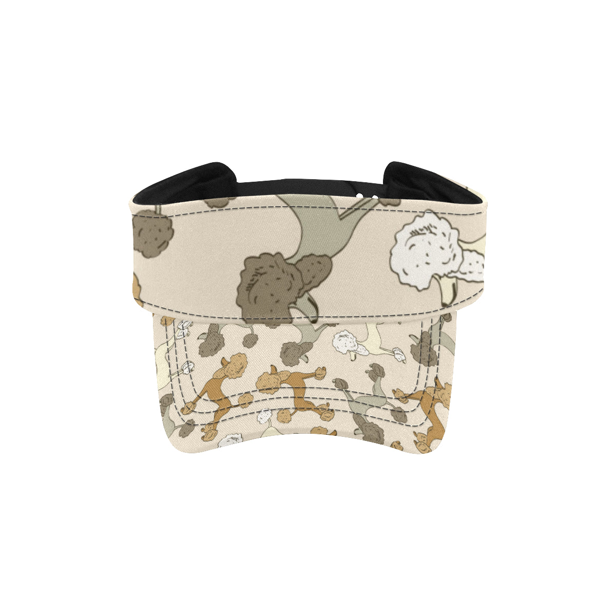 Poodle Pattern Print Design A01 Unisex Sun Visor