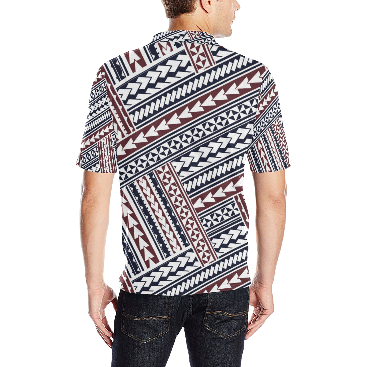 Polynesian Tribal line Men Polo Shirt