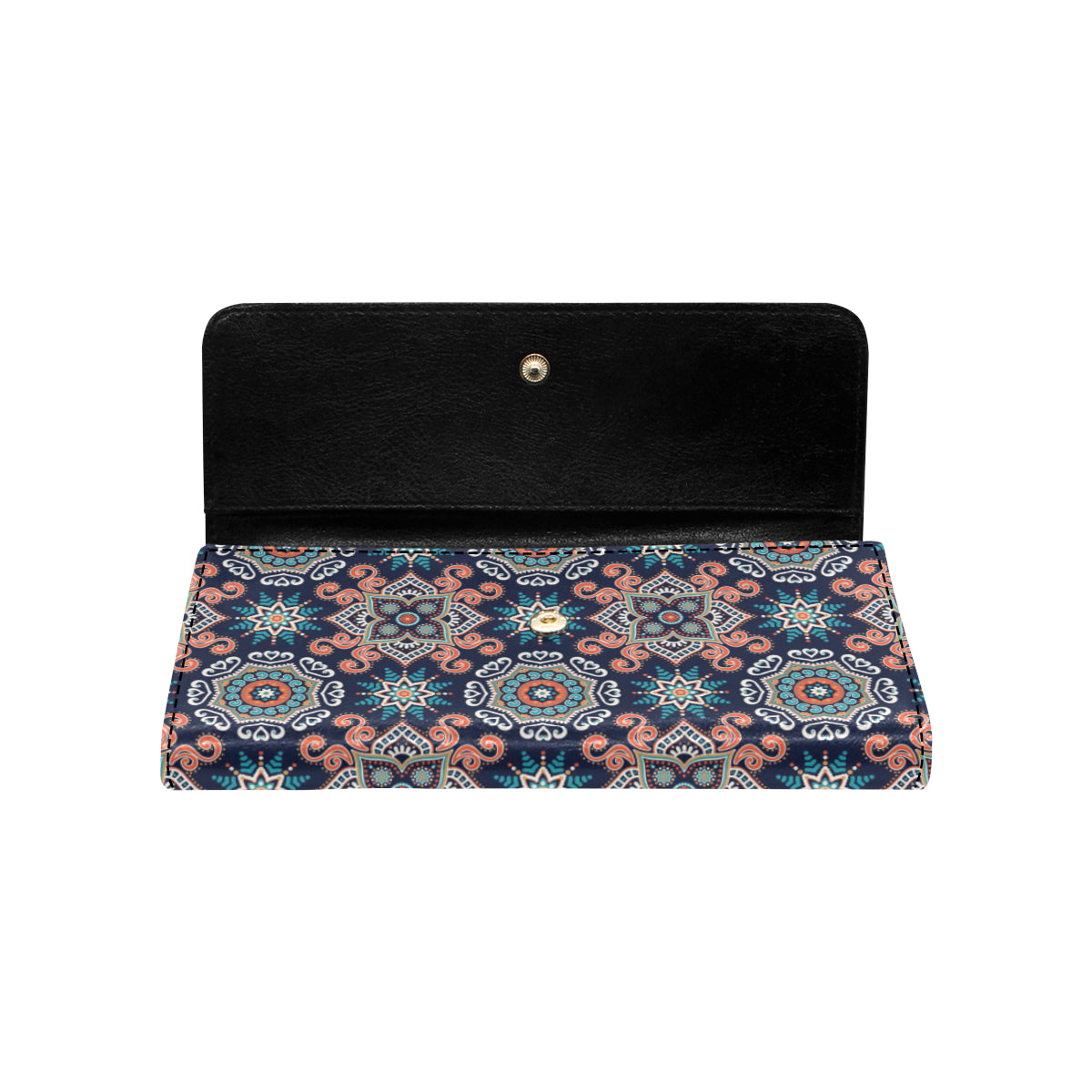 Bohemian Pattern Print Design 02 Women's Trifold Wallet