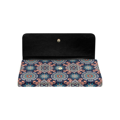 Bohemian Pattern Print Design 02 Women's Trifold Wallet