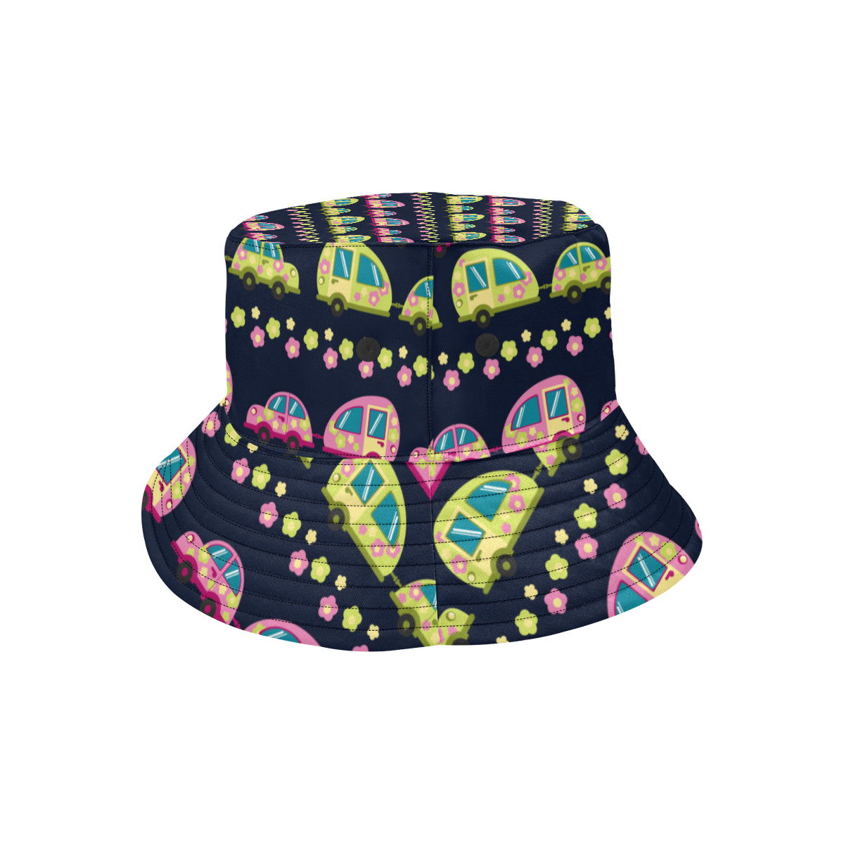 Camper Cute Camping Design No 3 Print Unisex Bucket Hat