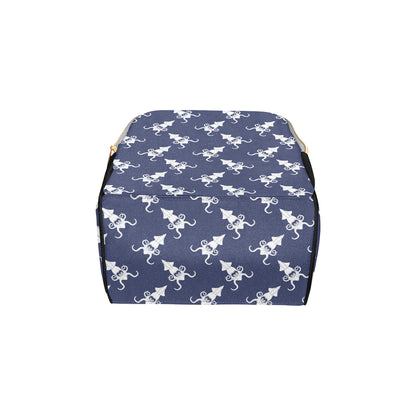 Giant Squid Pattern Print Design 02 Diaper Bag Backpack
