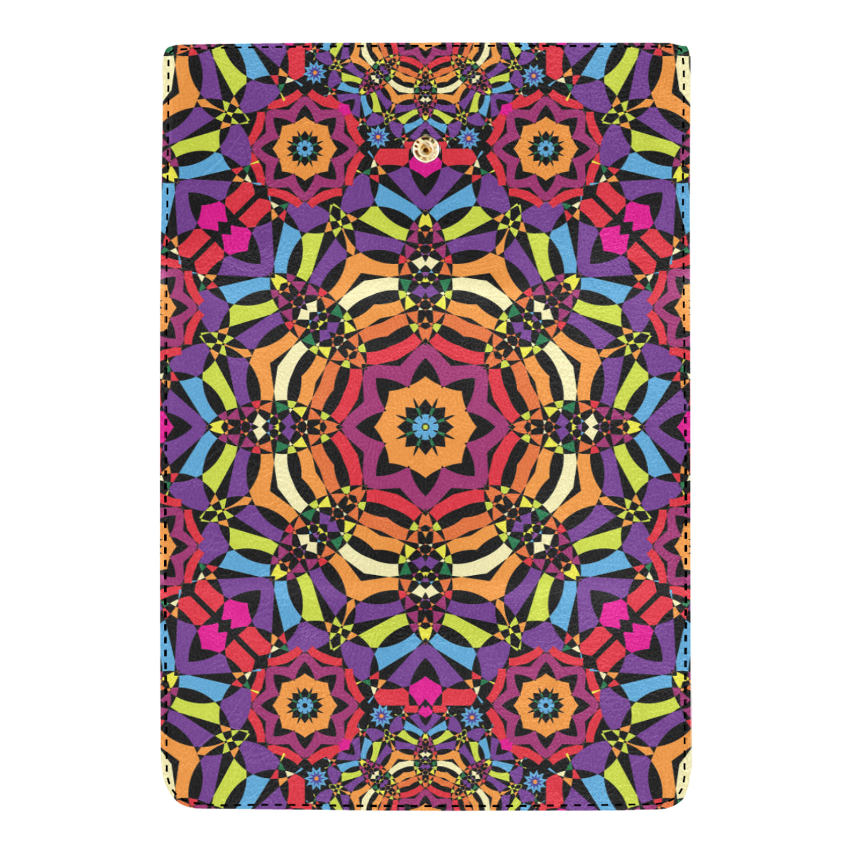 Kaleidoscope Pattern Print Design 01 Women's Trifold Wallet