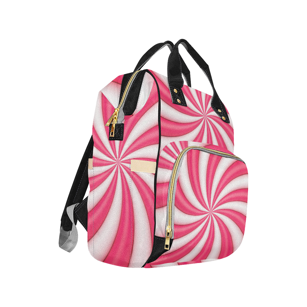 Vortex Twist Swirl Candy Print Diaper Bag Backpack