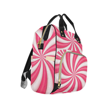 Vortex Twist Swirl Candy Print Diaper Bag Backpack