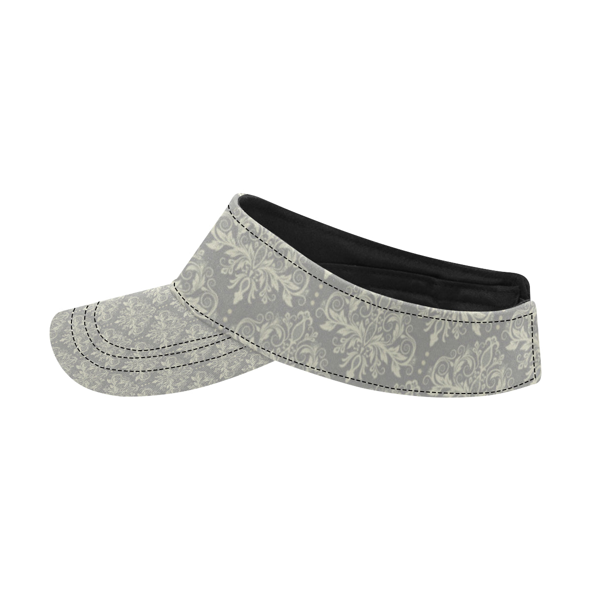 Damask Grey Elegant Print Pattern Unisex Sun Visor