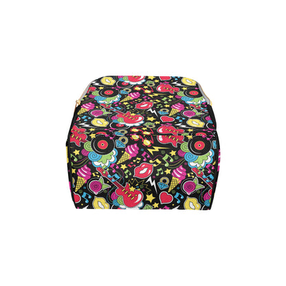 Pop Art Pattern Print Design A04 Diaper Bag Backpack