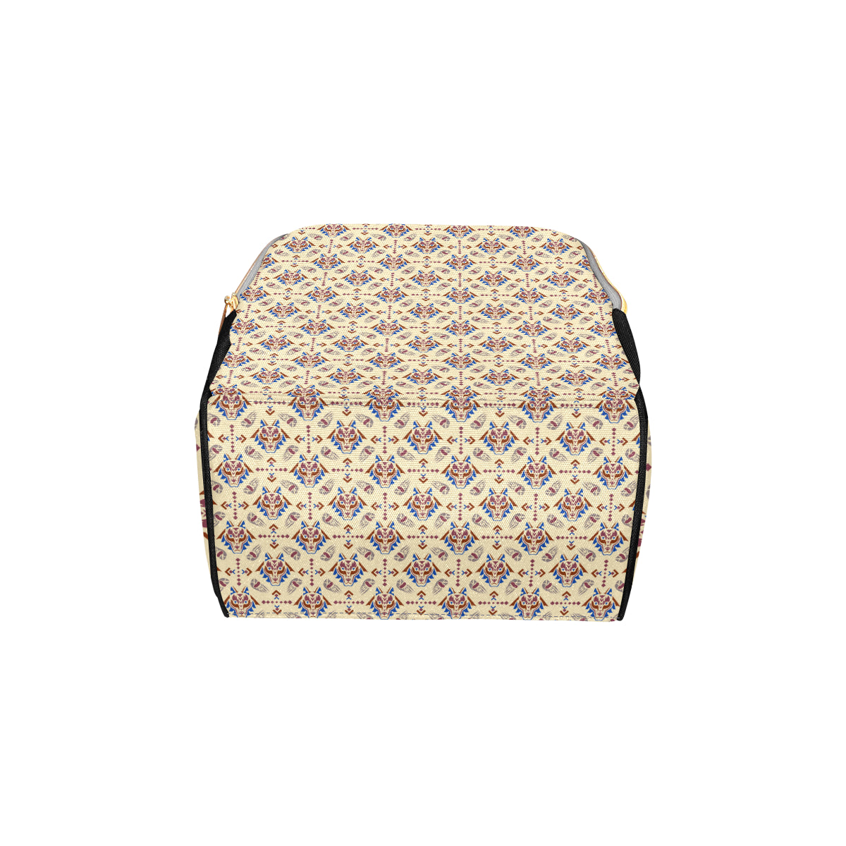 Aztec Wolf Pattern Print Design 03 Diaper Bag Backpack