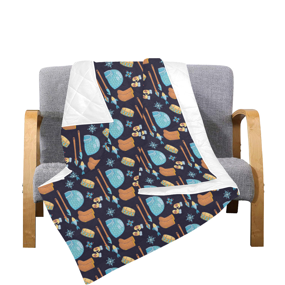 Eskimo Pattern Print Design 02 Premium Quilt