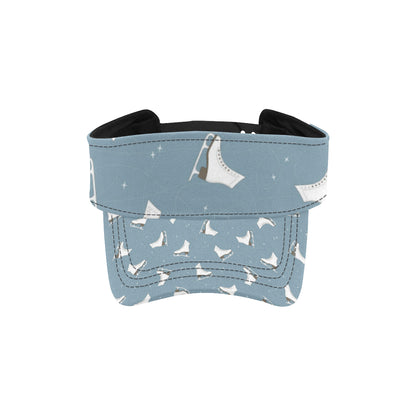 Ice Skate Pattern Print Design 02 Unisex Sun Visor