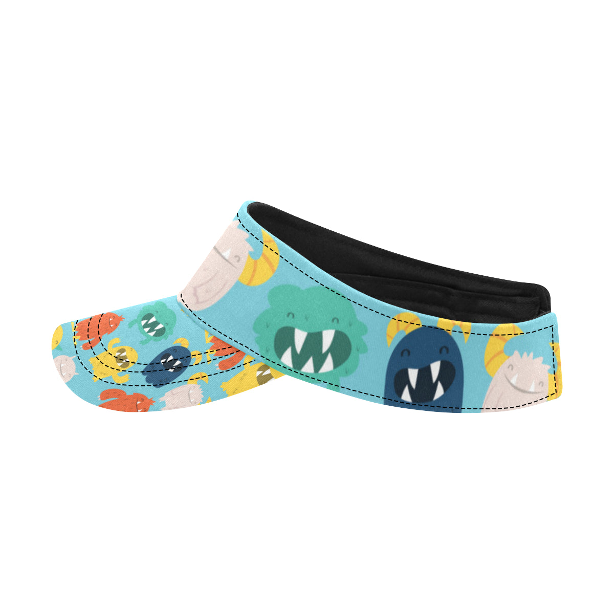 Monster Cartoon Pattern Print Design 03 Unisex Sun Visor